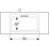 Раковина подвесная GEBERIT ONE 90 см 500.390.01.3 заслонка белый блестящий