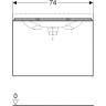 Тумба с раковиной GEBERIT KERAMAG ACANTO 500.641.01.2+500.611.01.2